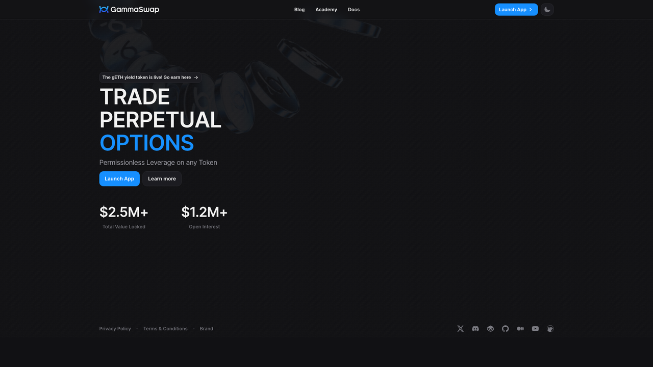 Preview of https://gammaswap.com